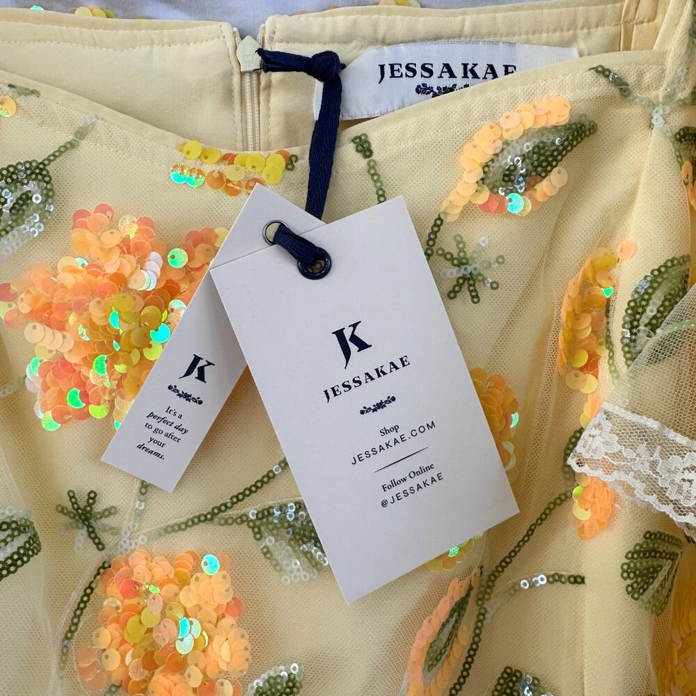 JessaKae Yellow Floral Midi Dress 3X - Picture 9 of 15